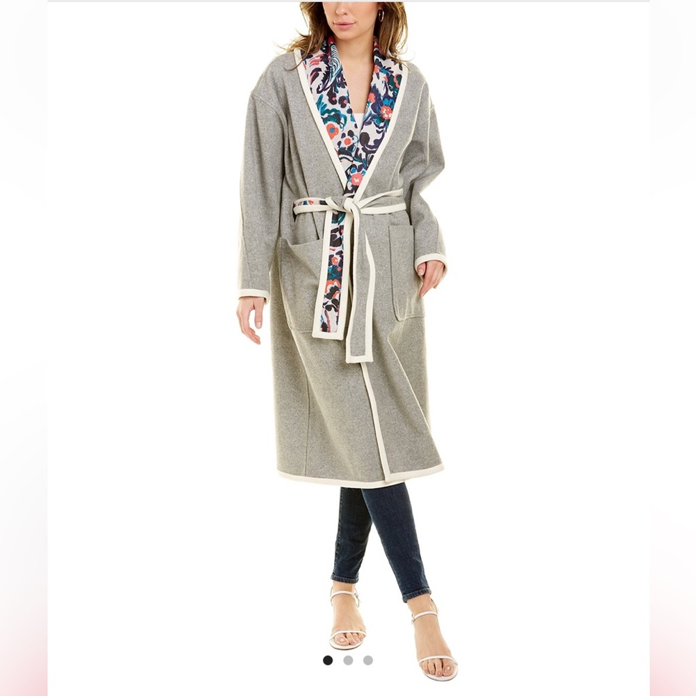 Tanya Taylor Cadence Wool-Blend Coat /reversible $765